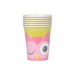 Set de 6 gobelets en papier Jolie chouette