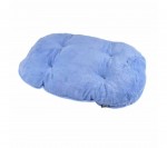 Coussin reversible flocon 61 x 38 cm bleu