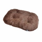 Coussin reversible flocon 61 x 38 cm chocolat