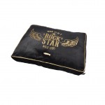 Coussin rectangle pour chien Rock Star noir 60x45cm