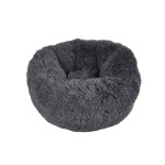 Coussin rond fluffy anthracite