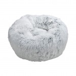Coussin rond Chat ou Chien Fluffy Blanc chine