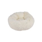 Coussin rond fluffy ecru