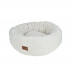 Coussin rond laine bouclee Wooli