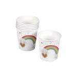 Set de 6 gobelets en carton Arc en ciel