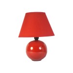 Lampe Boule en C�ramique 24 cm Rouge