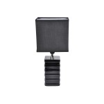 Lampe pilier strie noir
