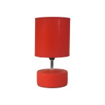 Lampe cylindrique mat rouge