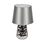 Lampe effet martele argent