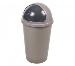 Poubelle a bascule plastique 25L taupe