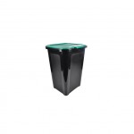 Poubelle recyclage plastique 50 L vert