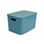 Boite de rangement avec couvercle plastique 15.5L emeraude