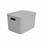 Boite de rangement avec couvercle plastique 15.5L gris