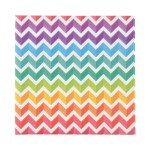 Lot de 20 serviettes en papier arc en ciel 25 cm