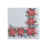 Lot de 20 serviettes en papier Poinsettias