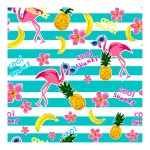 Lot de 20 serviettes en papier summer flamingo