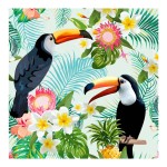 Lot de 20 serviettes en papier toucan