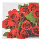 Lot de 20 serviettes en papier roses 33 cm