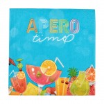 Lot de 20 serviettes en papier Apero time 33 cm