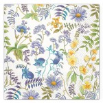 Lot de 20 serviettes en papier 33 x 33 cm Fleurs printanieres