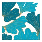 Lot de 20 serviettes en papier 33 x 33 cm Gincko