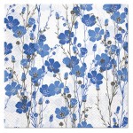 Lot de 20 serviettes en papier 33 x 33 cm Lin bleu