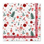 Lot de 20 serviettes en papier 33 x 33 cm Joyeuses fetes ho ho ho