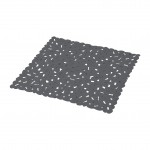 Tapis fond de douche 52 x 52 cm Galet gris fonce