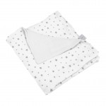 Couverture gaze de coton bebe 75 x 75 cm blanc