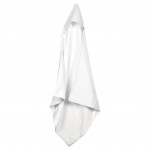 Cape de bain eponge et gaze de coton 75 x 75 cm blanc