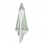 Cape de bain eponge et gaze de coton 75 x 75 cm vert