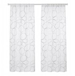 Paire de voilage 60 x 160 cm Galet gris