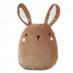 Coussin en velours coton 40 x 45 cm Pompon le petit lapin