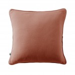 Coussin dhoussable 45 x 45 cm GAIA Terracotta  Gaze de coton avec passepoil lgant
