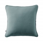 Coussin dhoussable 45 x 45 cm GAIA Canard  Gaze de coton avec passepoil lgant