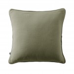 Coussin dhoussable 45 x 45 cm GAIA Romarin  Gaze de coton avec passepoil lgant