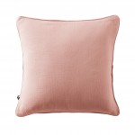 Coussin dhoussable 45 x 45 cm GAIA Rose peche  Gaze de coton avec passepoil lgant