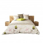 Parure de lit 240 x 260 cm Cactus blanc