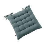Assise matelasse 16 Points GAIA 40 x 40 cm  Gaze de Coton Unie canard