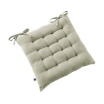 Assise matelasse 16 Points GAIA 40 x 40 cm  Gaze de Coton Unie vert d eau