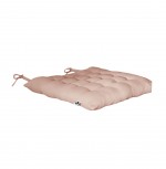 Assise matelasse 16 Points GAIA 40 x 40 cm  Gaze de Coton Unie rose