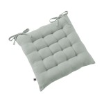 Assise matelasse 16 Points GAIA 40 x 40 cm  Gaze de Coton Unie eucalyptus