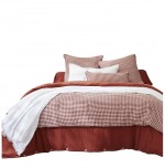Bout de lit gaze de coton 90 x 200 cm Vickie vichy terracotta