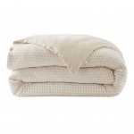 Housse de couette gaze de coton reversible Vickie 200 x 200 cm beige