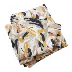 Bout de lit 90 x 200 cm en gaze de coton imprime JULIA