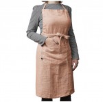 Tablier ajustable en lin lav SOLINE 70 x 85 cm Vieux rose