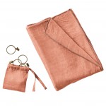 Rideau ajustable LYSANDRE Terracotta 140 x 270 cm + 8 anneaux pince