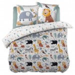 Housse de couette + taies 200 x 200 cm Animaux de la savane