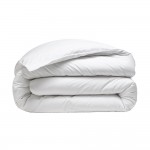 Housse de couette en percale de coton 260 x 240 cm blanc
