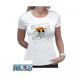ONE PIECE T-shirt femme Skull Dessin de Luffy